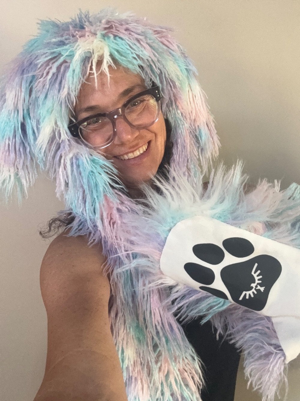 SPIRITHOODS Aurora Bunny Hood Collectors Edition Faux Fur Pastels Rave - Picture 5 of 13